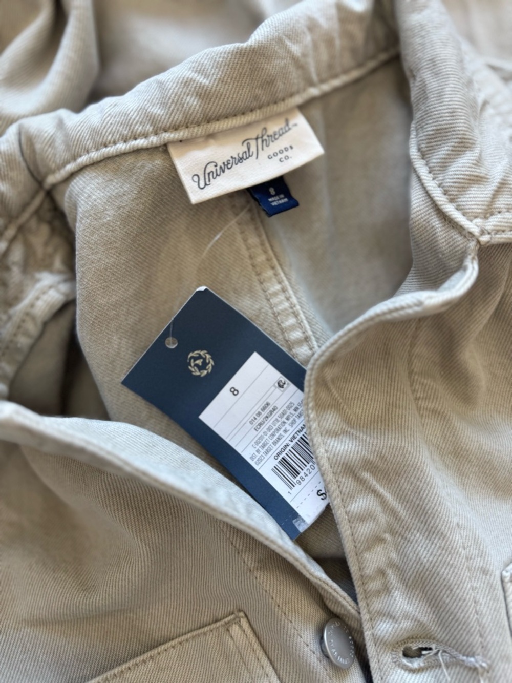 NWT Universal Thread Beige Utility Jumpsuit - Picture 3 of 4